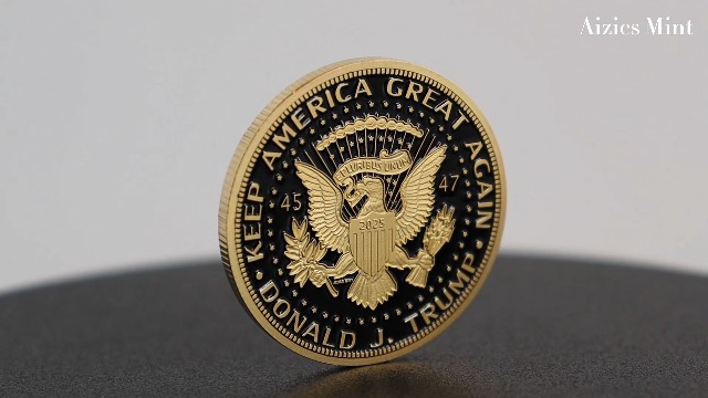Amazon.com: Aizics Mint Donald Trump Black & Gold Coin 2025 with